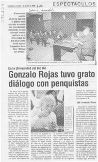 Gonzalo Rojas tuvo grato diálogo con penquistas  [artículo]