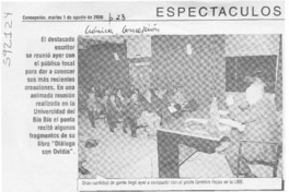 Gonzalo Rojas tuvo grato diálogo con penquistas  [artículo]