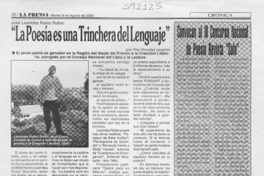 "La poesía es una trinchera del lenguaje"  [artículo] Pilar González Langlois