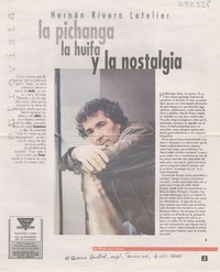 La pichanga la huifa y la nostalgia  [artículo]