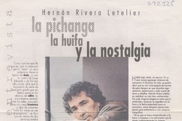La pichanga la huifa y la nostalgia  [artículo]