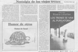 Nostalgia de los viejos trenes  [artículo] Marino Muñoz Lagos