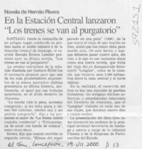 En la Estación Central lanzaron "Los trenes se van al purgatorio"  [artículo]