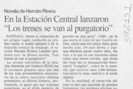 En la Estación Central lanzaron "Los trenes se van al purgatorio"  [artículo]