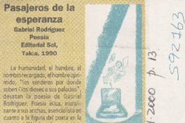 Pasajeros de la esperanza  [artículo]