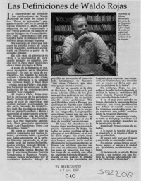 Las definiciones de Waldo Rojas  [artículo]