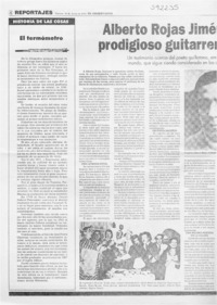 Alberto Rojas Jiménez, la vigencia del prodigioso guitarrero vestido de abejas  [artículo]