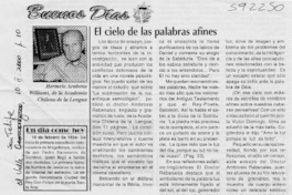 El cielo de las palabras afines  [artículo] Hermelo Arabena Williams