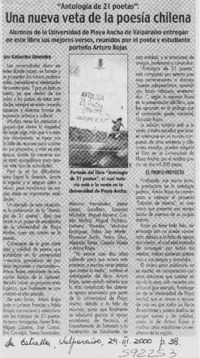 Una nueva veta de la poesía chilena  [artículo] Katherine Almendra