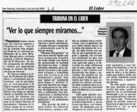 "Ver lo que siempre miramos"  [artículo] Gabriel Venegas Vásquez