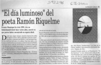 "El día luminoso" del poeta Ramón Riquelme  [artículo]