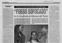 "Fuego sofocado" en la Academia de Idiomas del Norte  [artículo] Patricio Riveros Olavarría