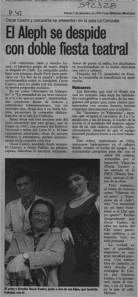 El Aleph se despide con doble fiesta teatal