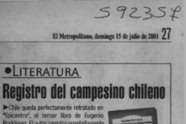 Registro del campesino chileno  [artículo]