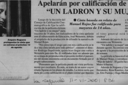 Apelarán por calificación de película "Un ladrón y su mujer"  [artículo]