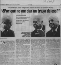 "¿Por qué no me dan un trago de eso"  [artículo] Rodrigo Castillo