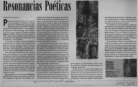 Resonancias poéticas  [artículo] Patricio Lizama A.
