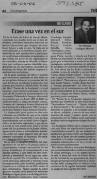 Érase una vez en el sur  [artículo] Manuel Gallegos Abarca