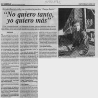 "No quiero tanto, yo quiero más"  [artículo]