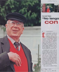 "No tengo nada que ver con la vejez ni con la muerte"  [artículo] Álvaro Matus