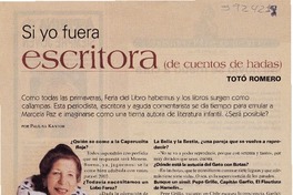 Si yo fuera escritora (de cuentos de hadas)  [artículo]