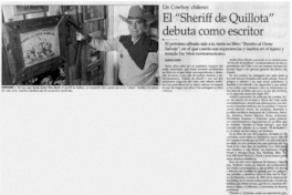 El "Sheriff de Quillota" debuta como escritor