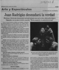 Juan Radrigán desnudará la verdad  [artículo]