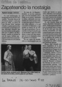 Zapateando la nostalgia  [artículo] Rigoberto Carvajal