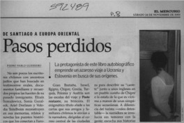 Pasos perdidos  [artículo] Pedro Pablo Guerrero