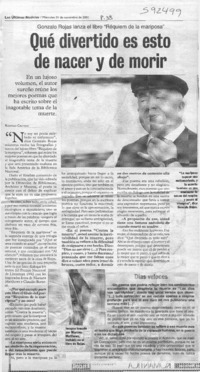 Qué divertido es esto de nacer y de morir