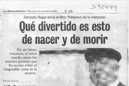 Qué divertido es esto de nacer y de morir