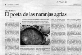 El poeta de las naranjas agrias  [artículo] Jorge Torres Ulloa