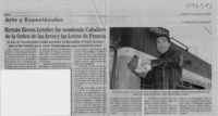 Hernán Rivera Letelier fue nombrado Caballero de la Orden de las Artes y las Letras de Francia  [artículo]