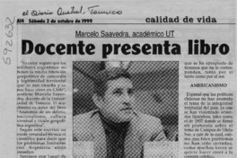 Docente presenta libro  [artículo]