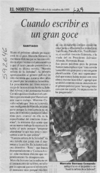 Cuando escribir es un gran goce  [artículo]