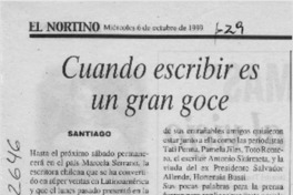 Cuando escribir es un gran goce  [artículo]