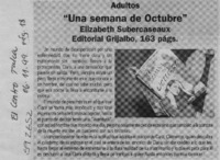 Una semana de octubre  [artículo]