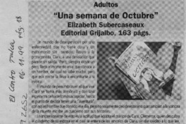 Una semana de octubre  [artículo]