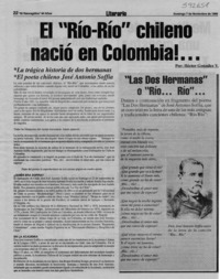 El "Río-Río"chileno nació en Colombia!  [artículo] Héctor González V.