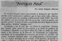 "Antiguo azul"  [artículo] Jaime Salgado Albornoz