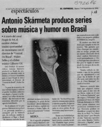 Antonio Skármeta produce series sobre música y humor en Brasil  [artículo]