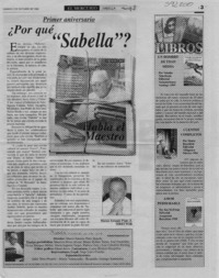 ¿Por qué "Sabella"?  [artículo] Marco Antonio Pinto Z.