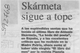 Skármeta sigue a tope  [artículo]