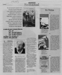El europeo reabre sus puertas  [artículo] Roberto Amaro