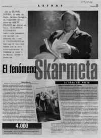 El fenómeno Skármeta  [artículo] Ximena Villanueva