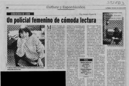 Un policial femenino de cómoda lectura