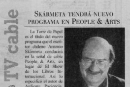 Skármeta tendrá nuevo programa en People & Arts  [artículo]