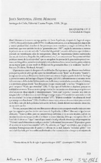 Hotel Marconi  [artículo] Jacqueline Cruz