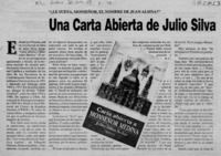 Una carta abierta de Julio Silva Solar
