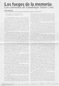 Los fuegos de la memoria, Los conversos de Guadalupe Santa Cruz